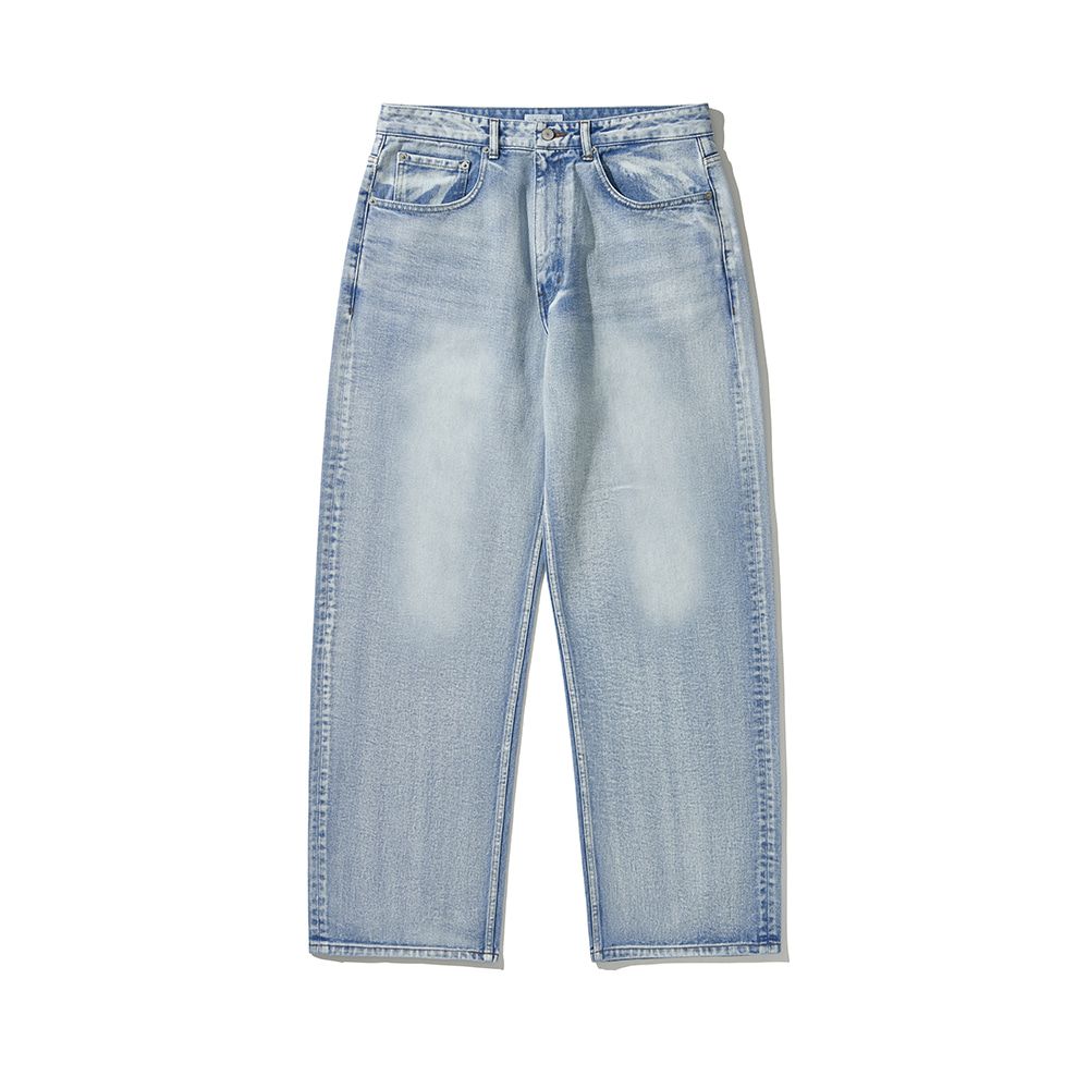 5P WASHED STRAIGHT DENIM PANTS