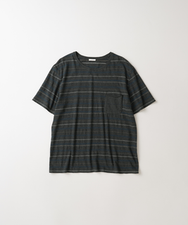 333 Catalog Stripe Half Tee - Charcoal