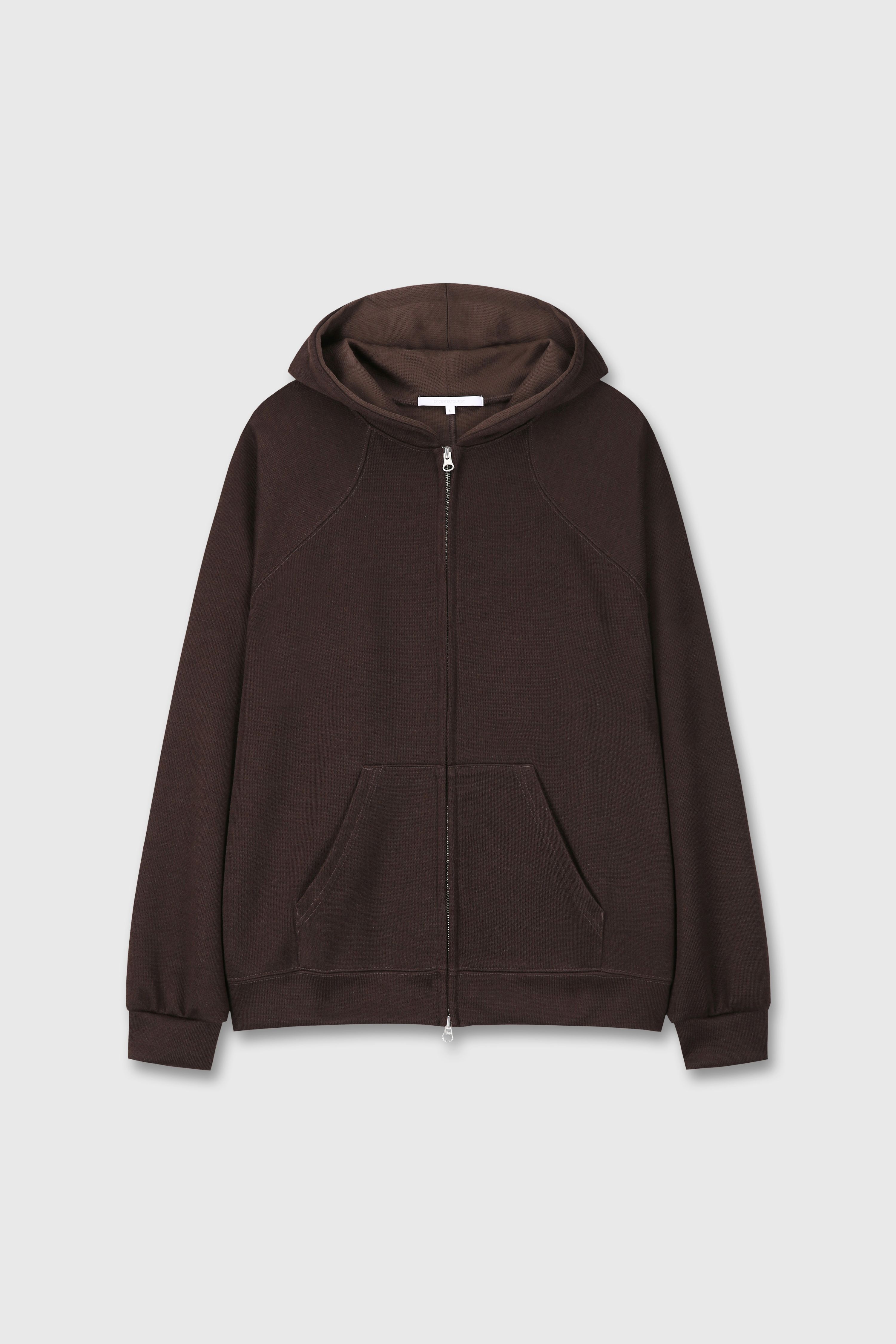 HQ viscose hood zipup(Brown)
