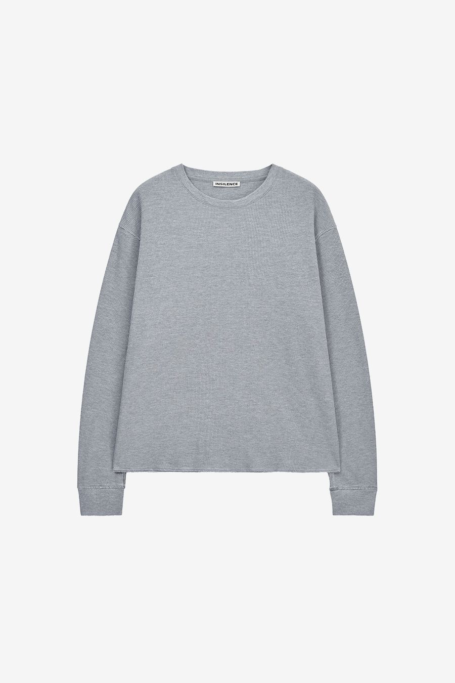 와플 크루넥 롱슬리브 MELANGE GREY