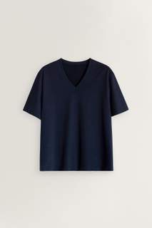 Modress V Neck T-Shirt (Midnight Blue)