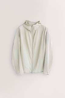 Raw Pleats Windbreaker (Butter Cream)