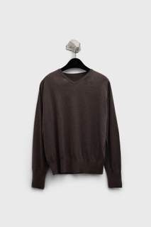 Cotton Cashmere V-neck Knit