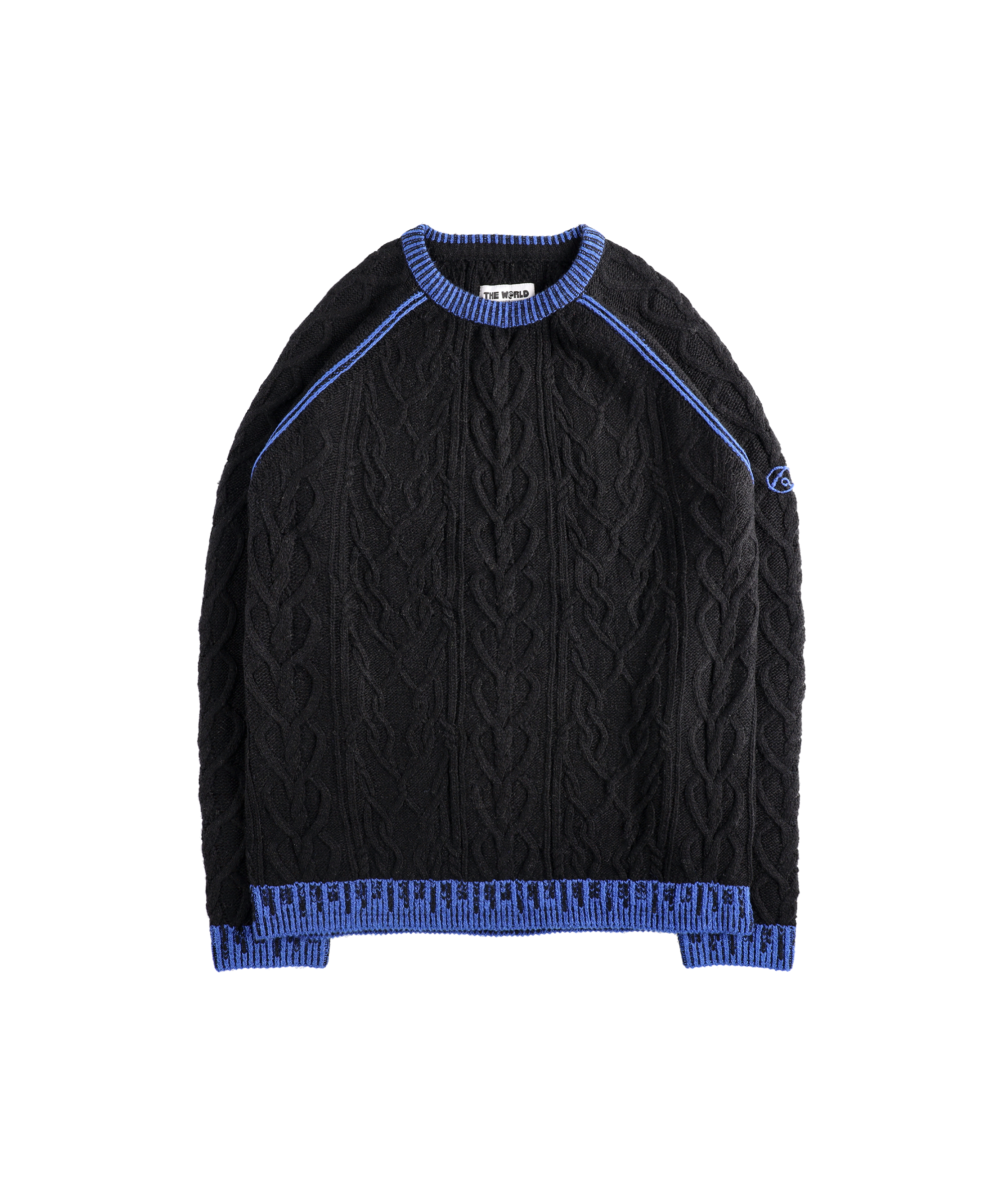 EMBROIDERY LOGO SWEATER BLACK/BLUE
