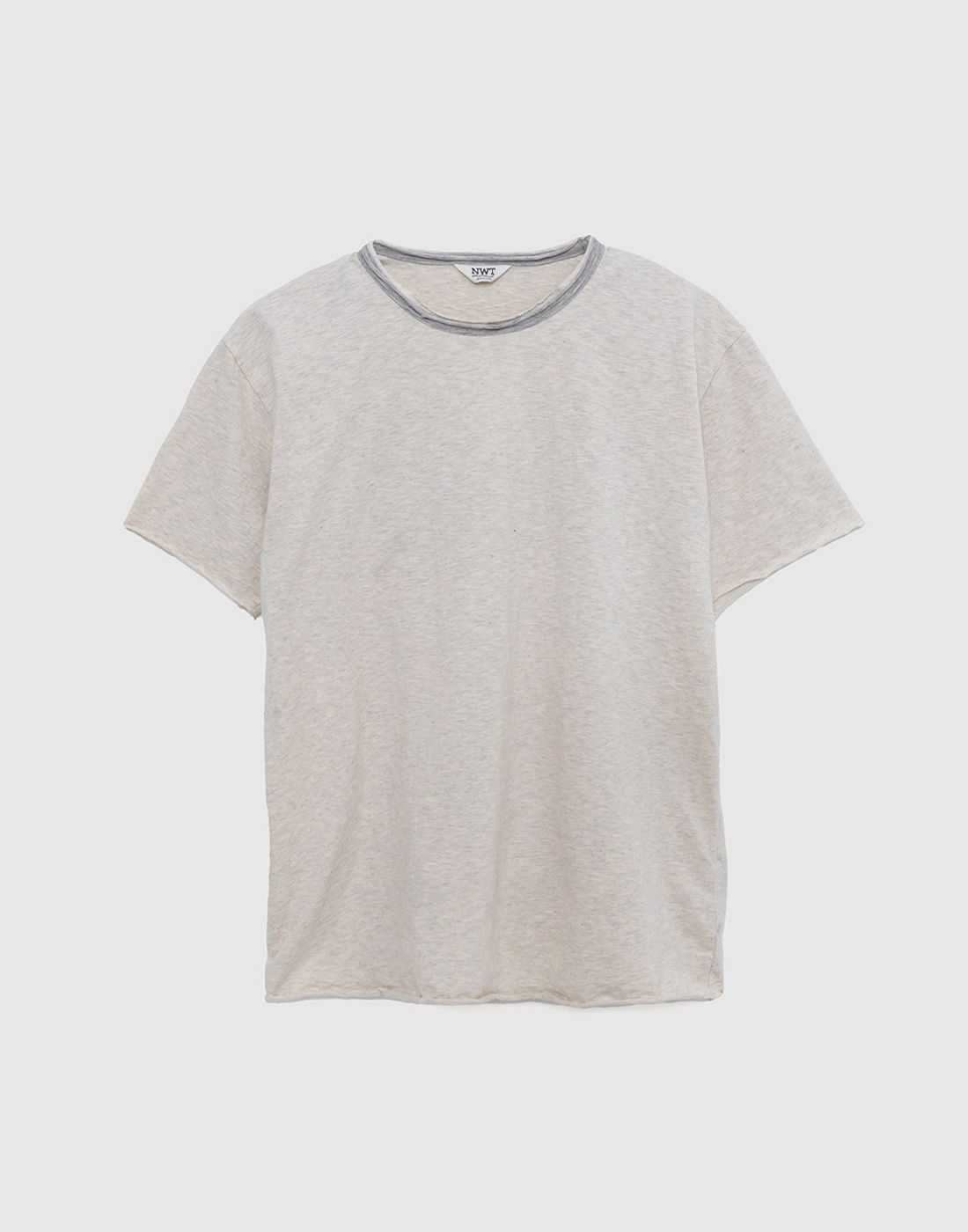 Raw-Edge Tee (Oatmeal)