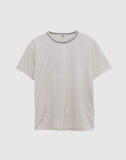Raw-Edge Tee (Oatmeal)
